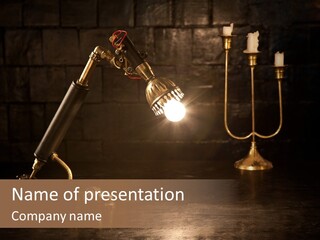 Lamp Creative Tube PowerPoint Template