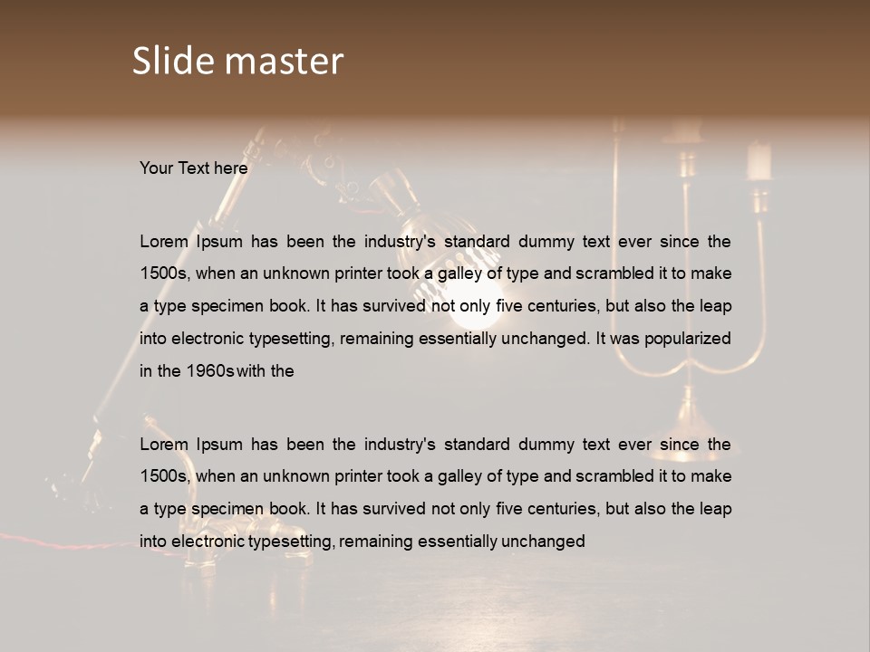 Lamp Creative Tube PowerPoint Template