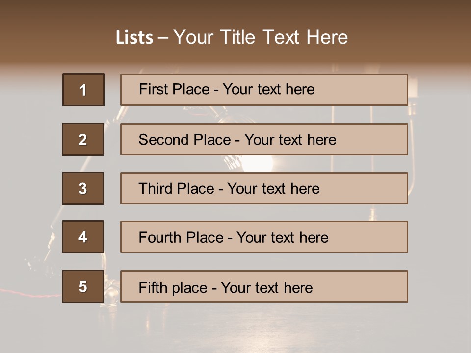 Lamp Creative Tube PowerPoint Template
