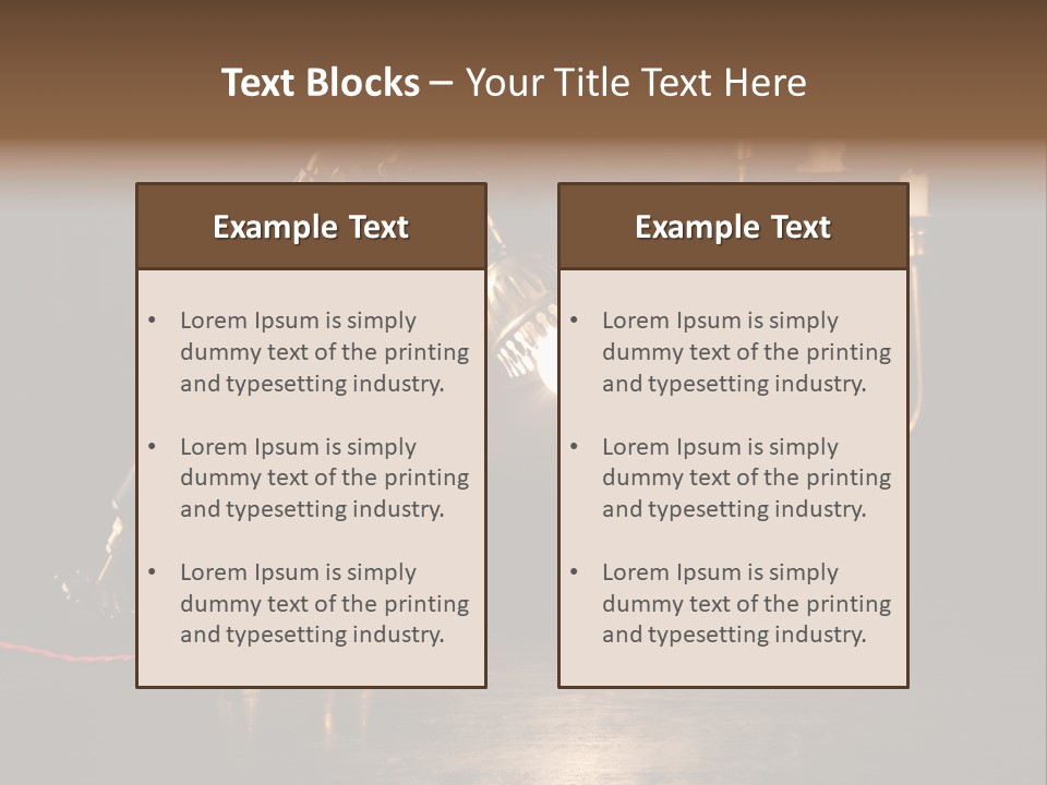 Lamp Creative Tube PowerPoint Template