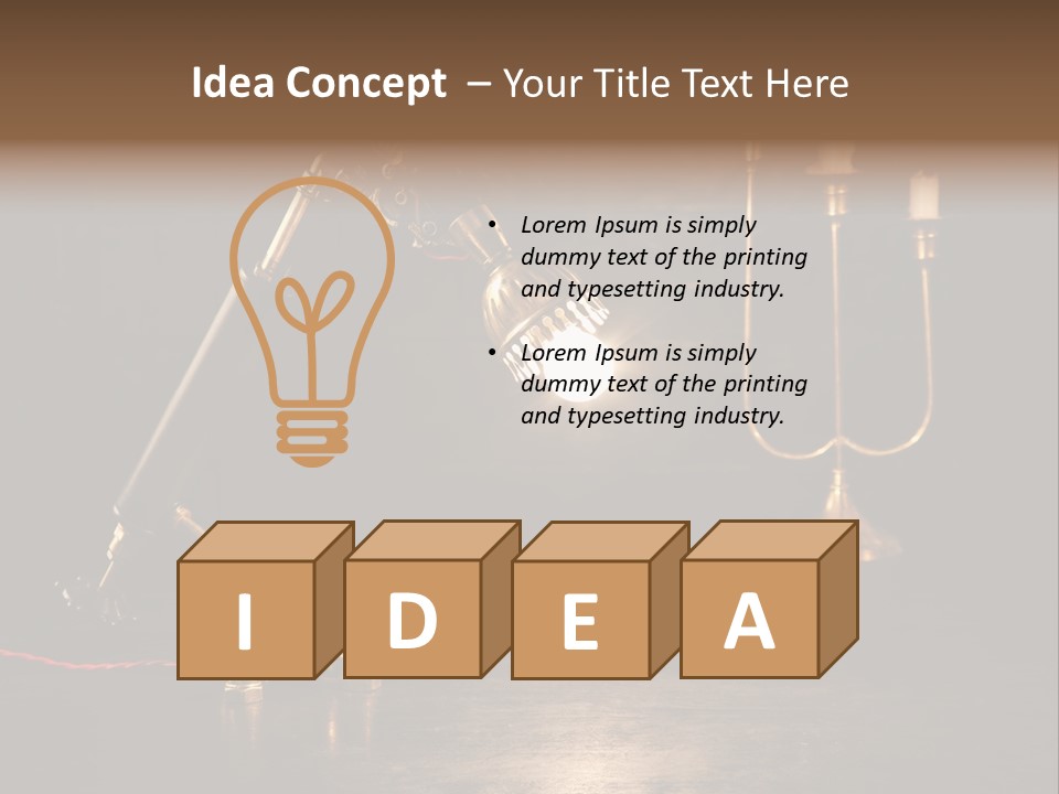 Lamp Creative Tube PowerPoint Template