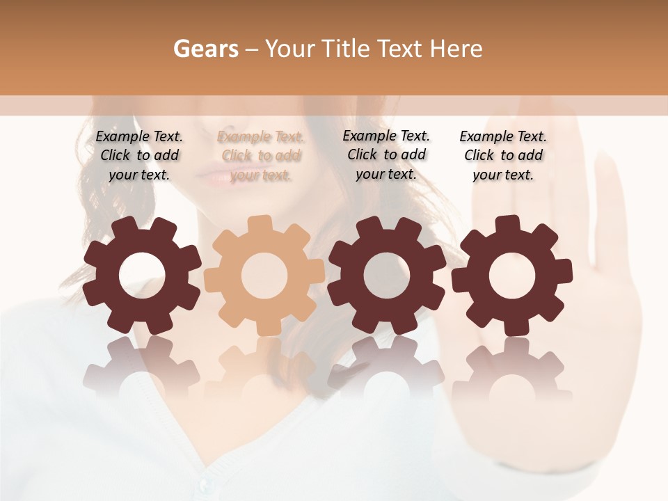 Refusal Bored Negative PowerPoint Template