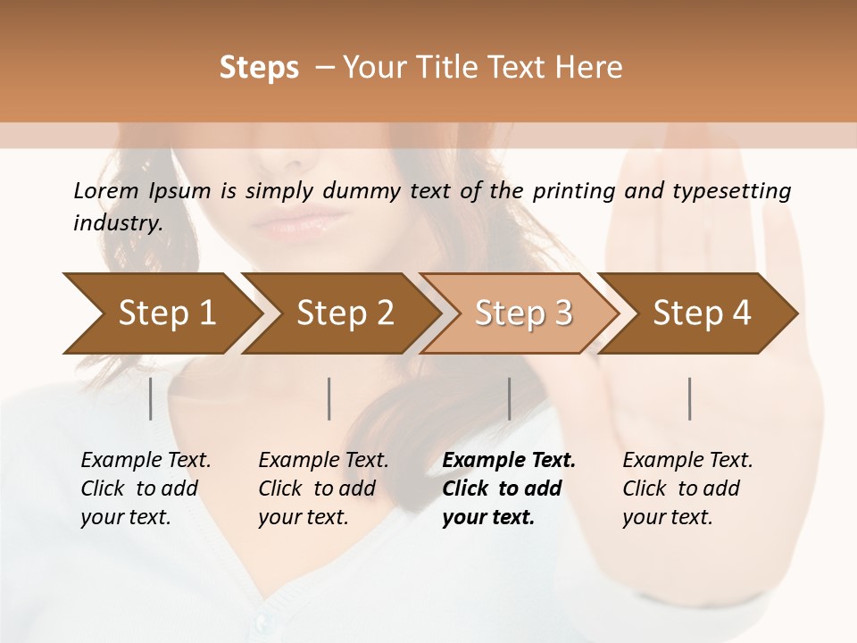 Refusal Bored Negative PowerPoint Template