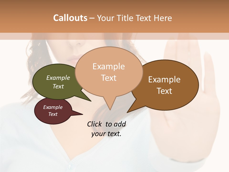 Refusal Bored Negative PowerPoint Template