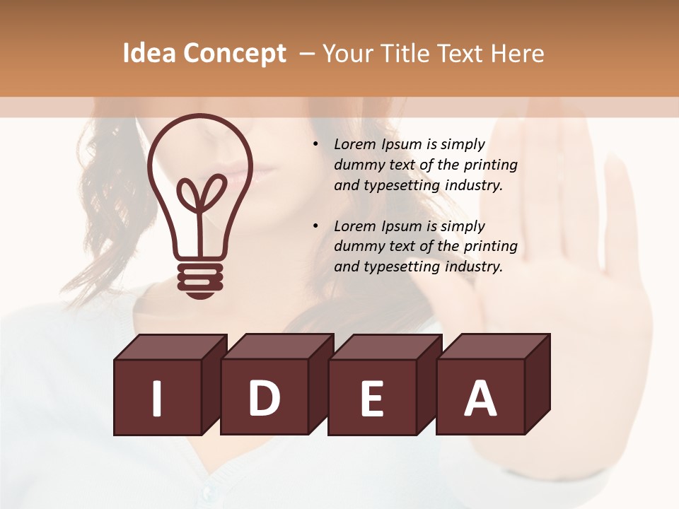 Refusal Bored Negative PowerPoint Template