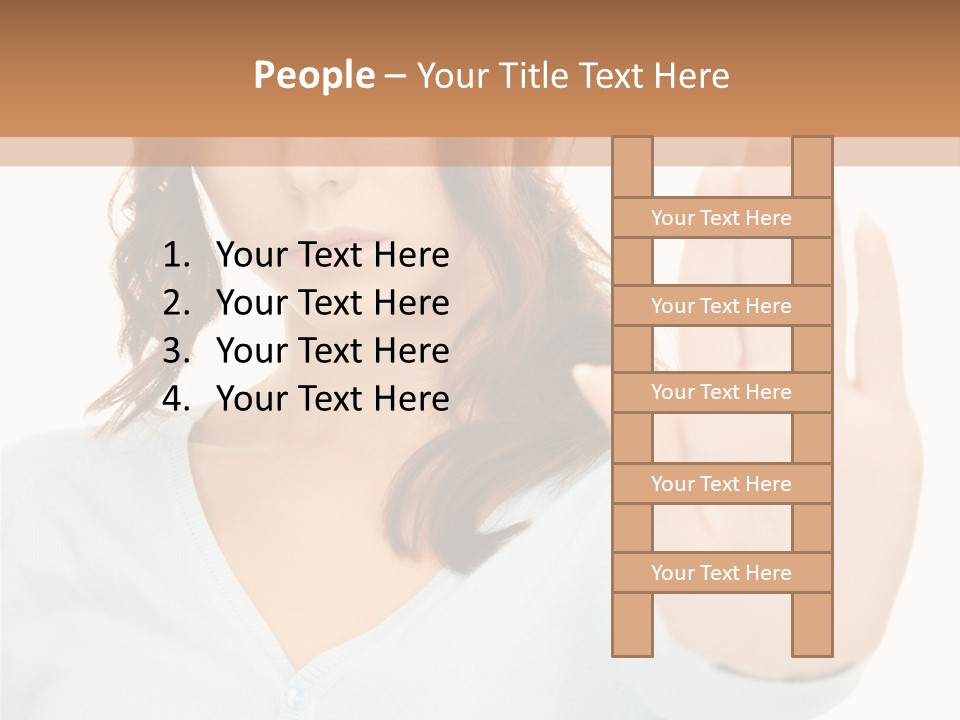 Refusal Bored Negative PowerPoint Template