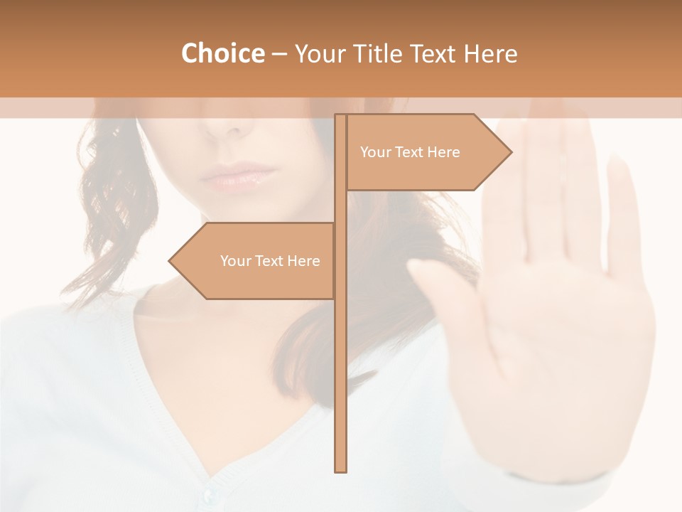 Refusal Bored Negative PowerPoint Template