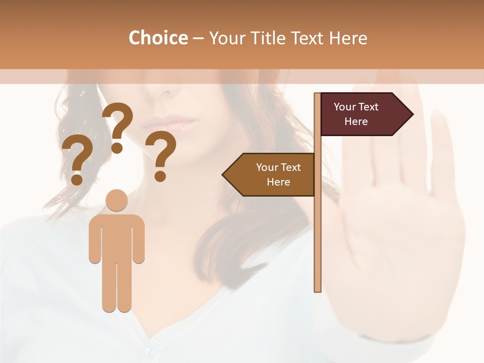 Refusal Bored Negative PowerPoint Template