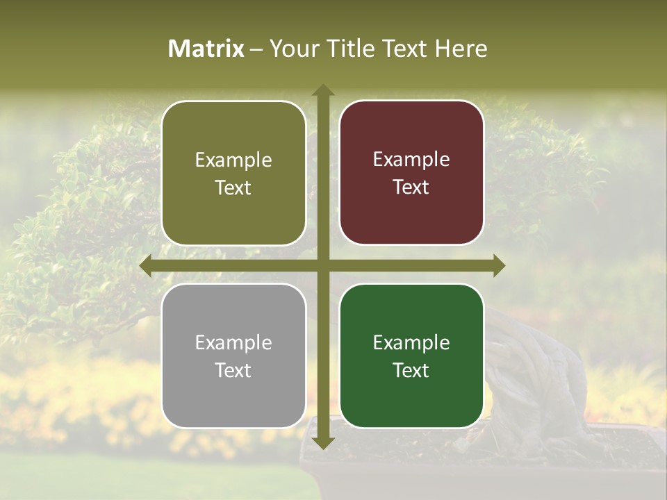 Botany Houseplant Garden PowerPoint Template