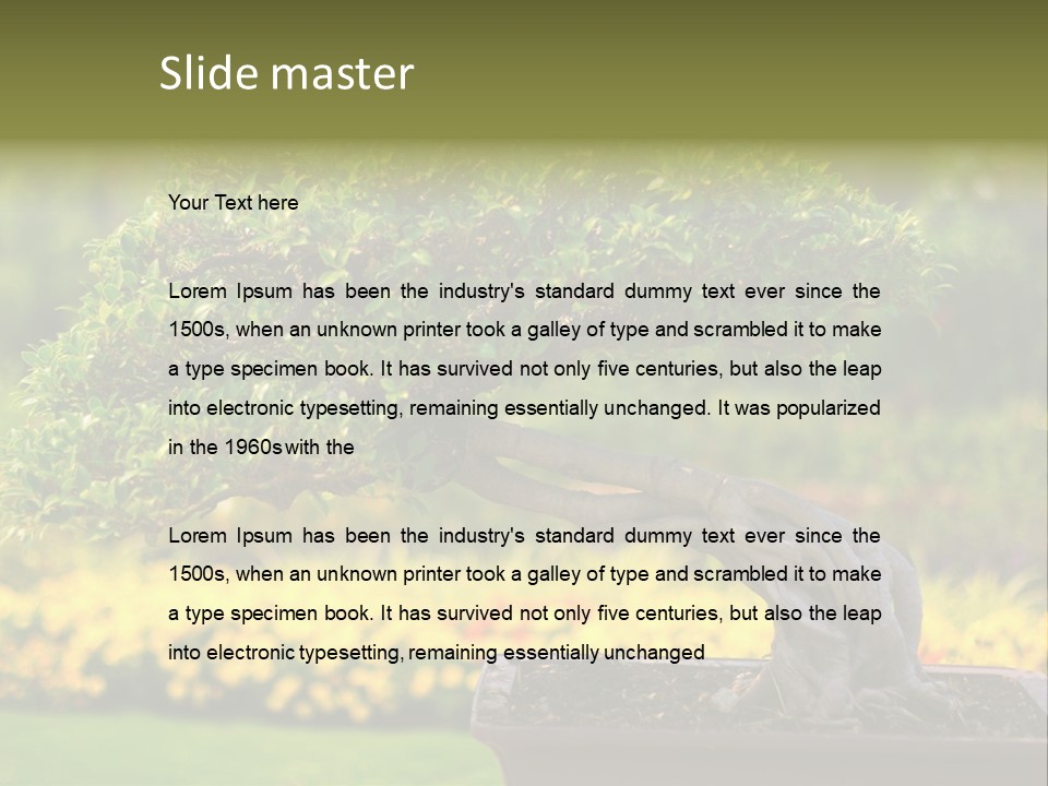 Botany Houseplant Garden PowerPoint Template