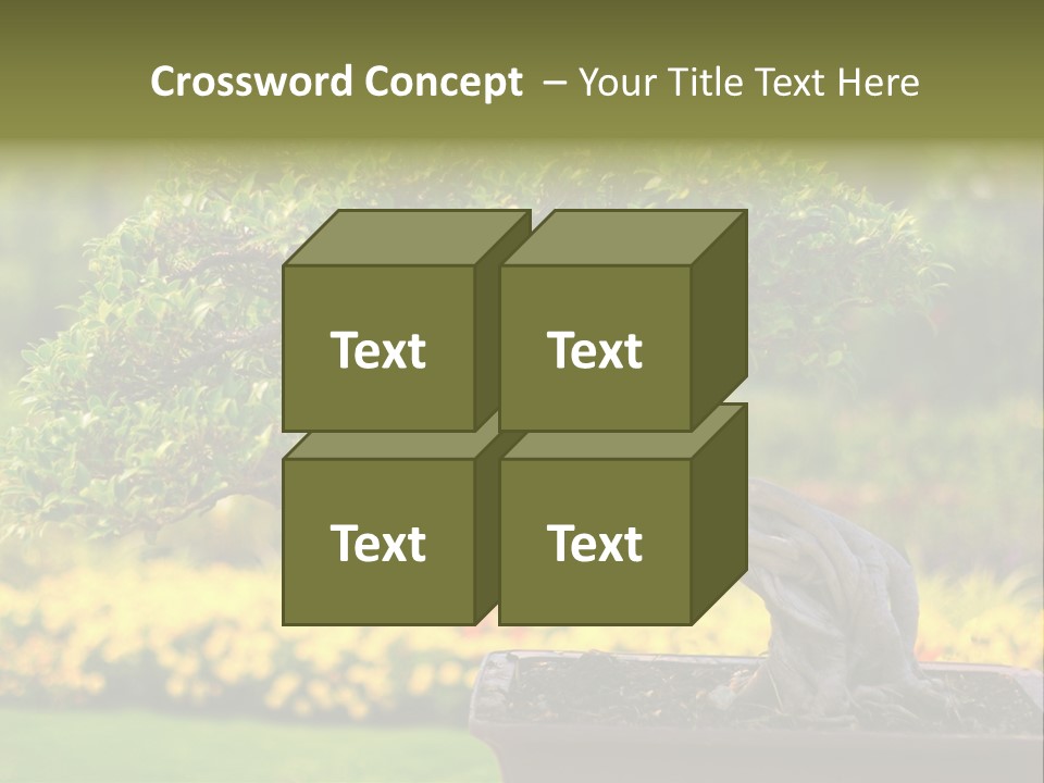 Botany Houseplant Garden PowerPoint Template