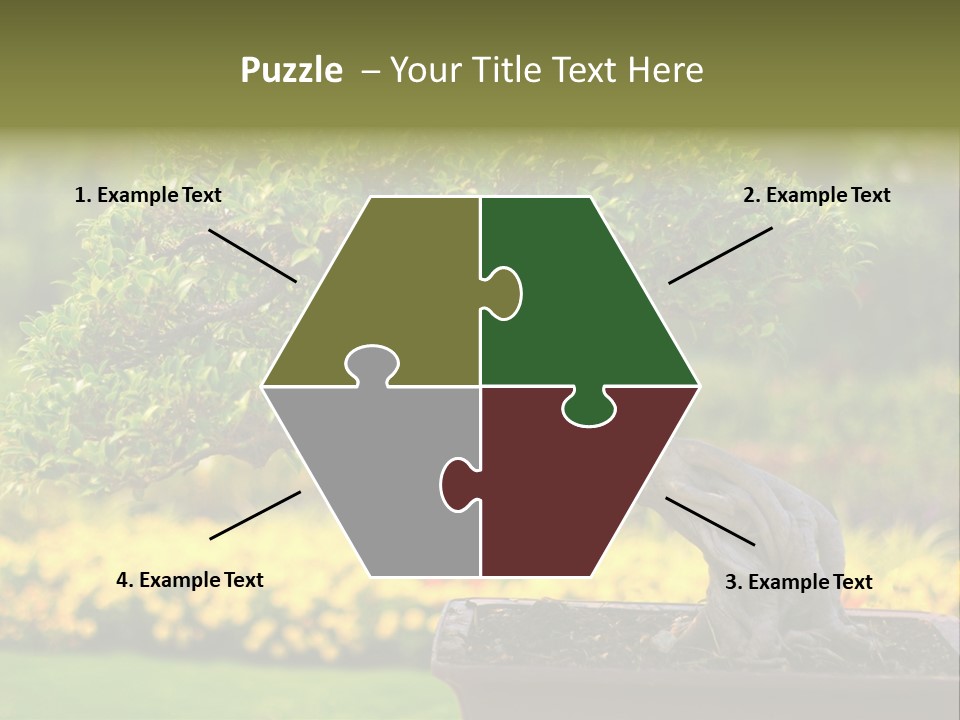 Botany Houseplant Garden PowerPoint Template