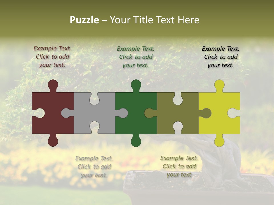 Botany Houseplant Garden PowerPoint Template