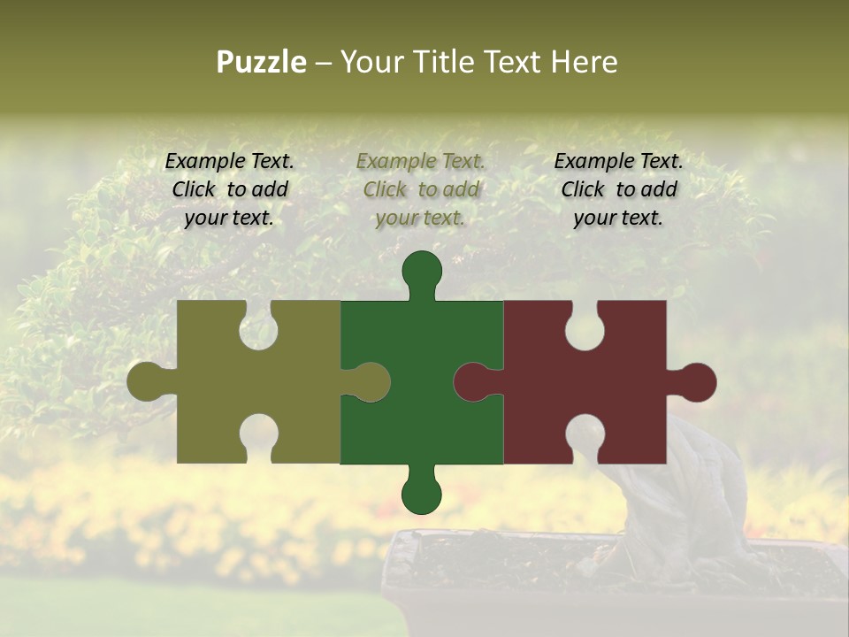 Botany Houseplant Garden PowerPoint Template