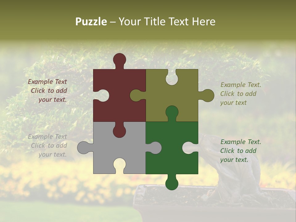 Botany Houseplant Garden PowerPoint Template