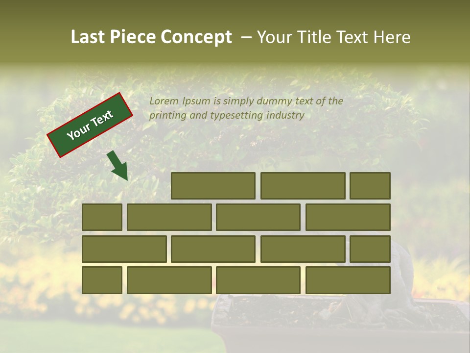 Botany Houseplant Garden PowerPoint Template