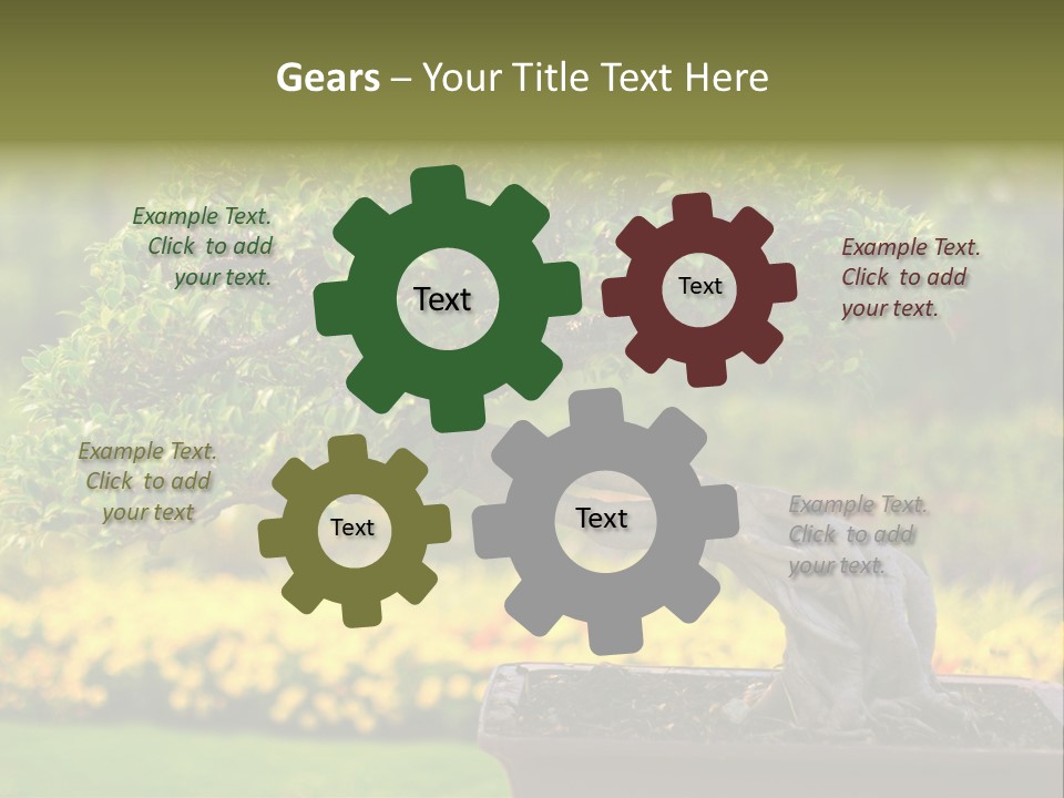 Botany Houseplant Garden PowerPoint Template