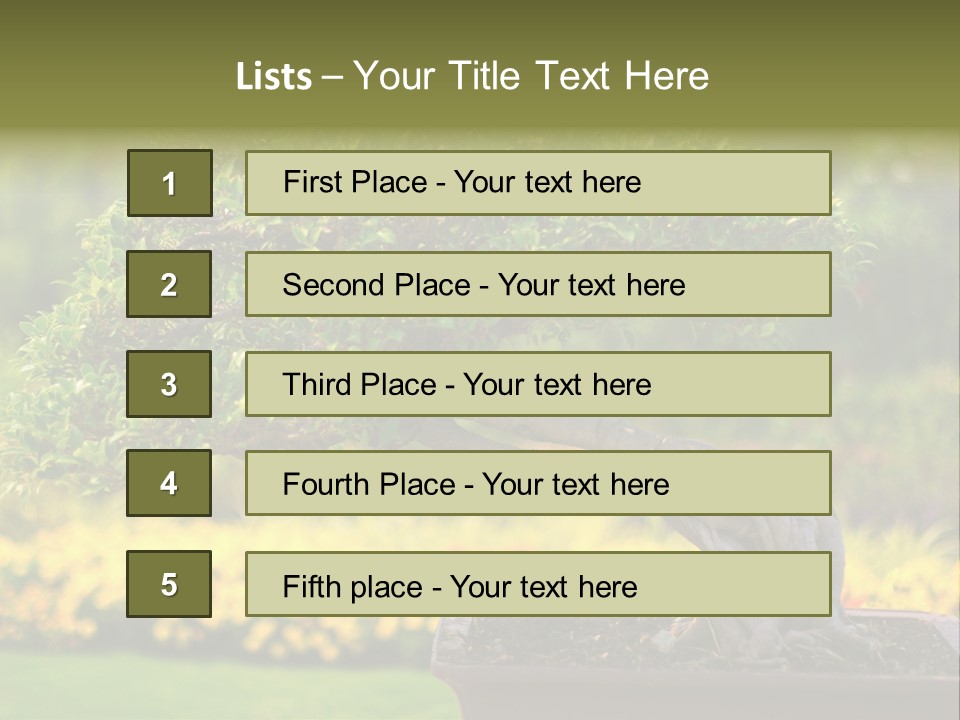Botany Houseplant Garden PowerPoint Template