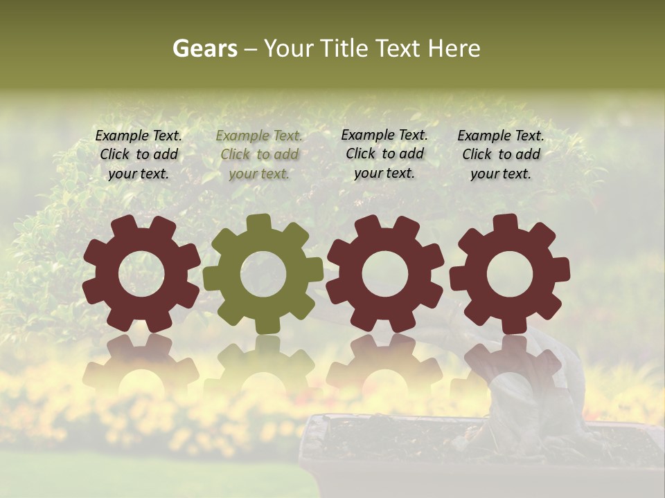 Botany Houseplant Garden PowerPoint Template