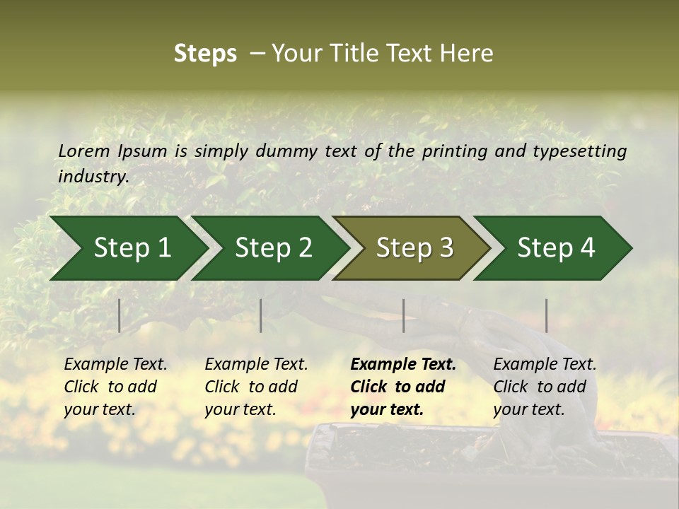 Botany Houseplant Garden PowerPoint Template