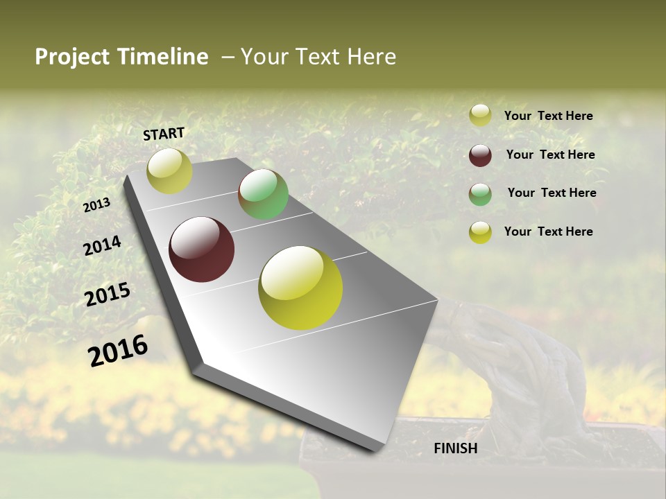 Botany Houseplant Garden PowerPoint Template