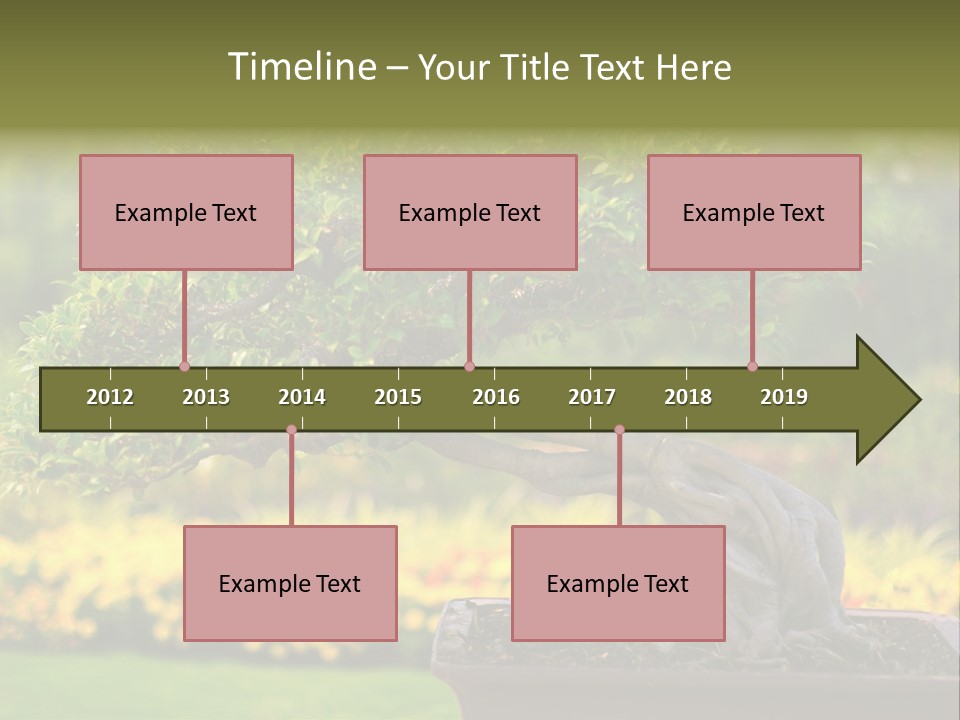Botany Houseplant Garden PowerPoint Template