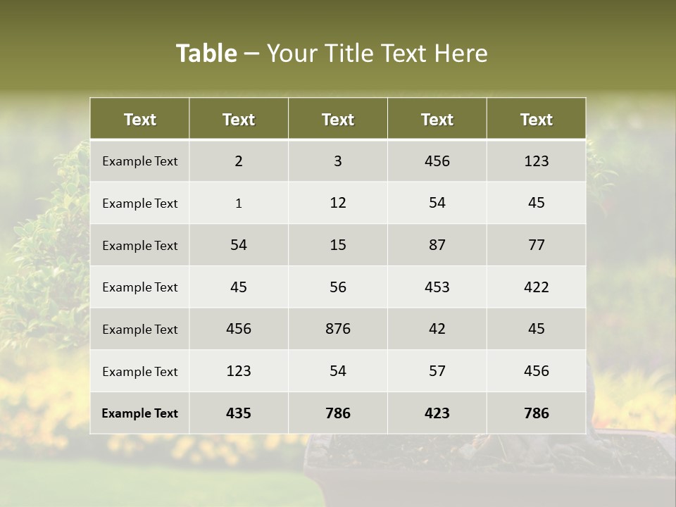 Botany Houseplant Garden PowerPoint Template