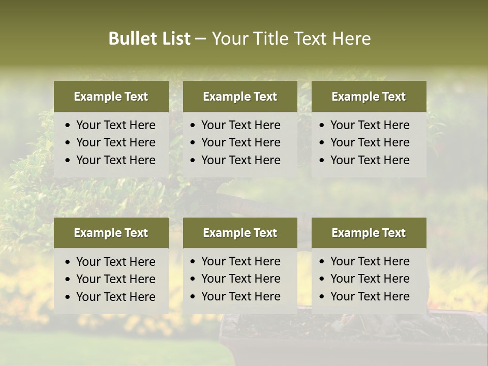 Botany Houseplant Garden PowerPoint Template