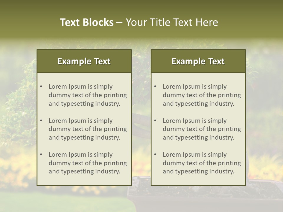 Botany Houseplant Garden PowerPoint Template