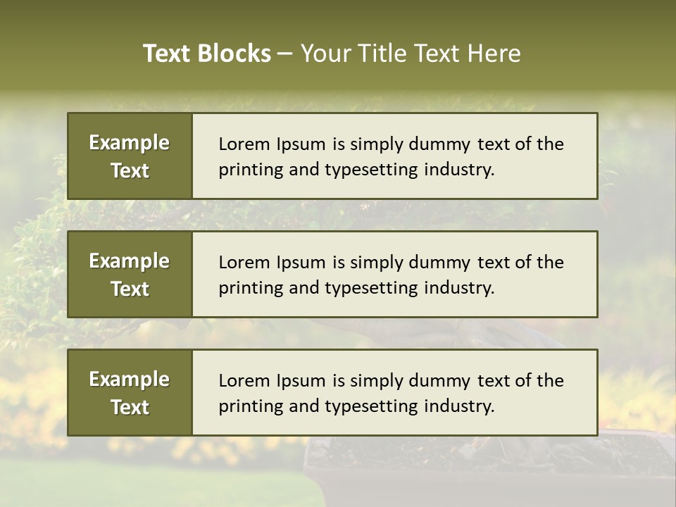 Botany Houseplant Garden PowerPoint Template