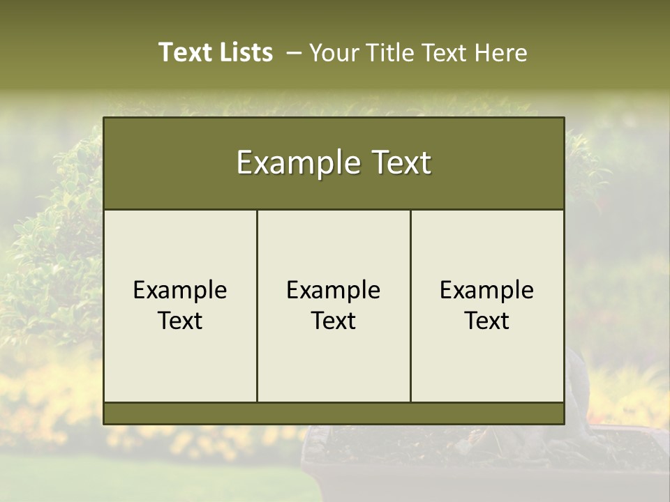 Botany Houseplant Garden PowerPoint Template