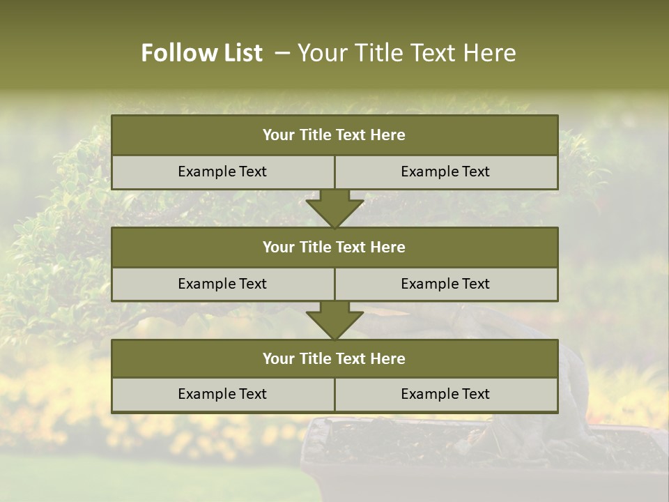 Botany Houseplant Garden PowerPoint Template