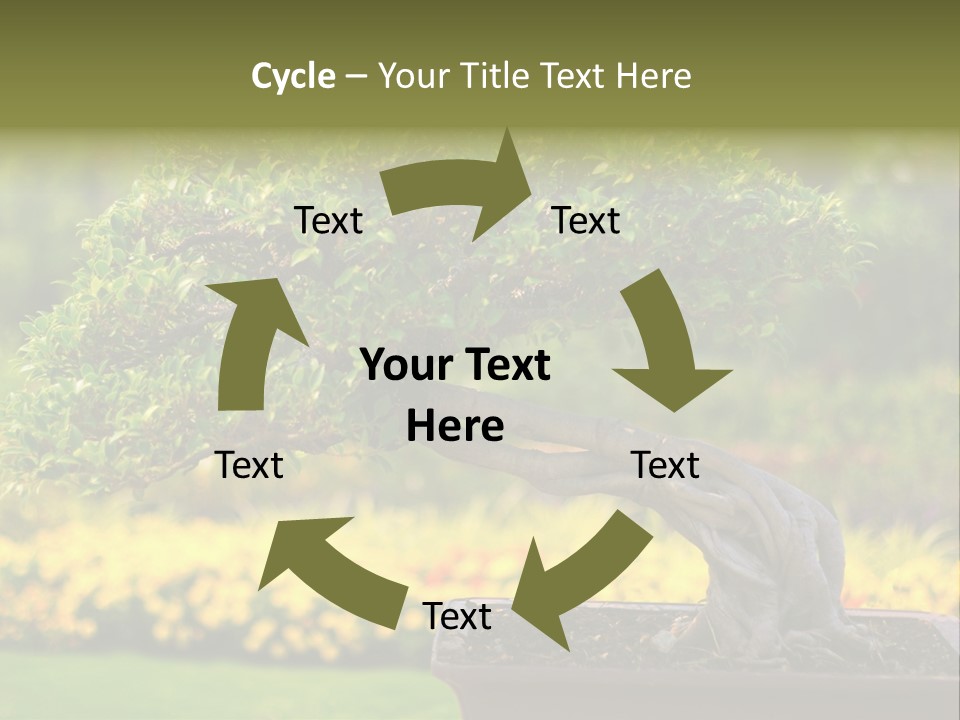Botany Houseplant Garden PowerPoint Template