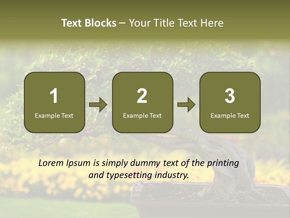 Botany Houseplant Garden PowerPoint Template