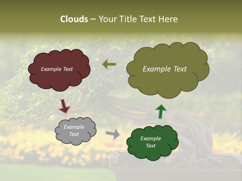 Botany Houseplant Garden PowerPoint Template