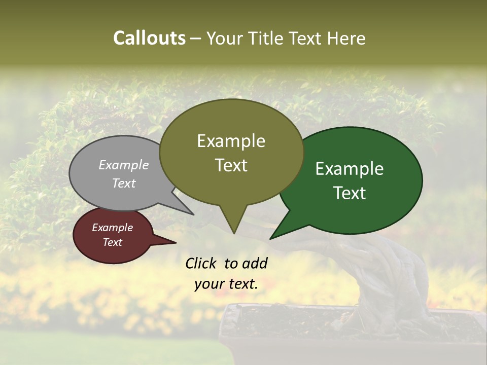 Botany Houseplant Garden PowerPoint Template