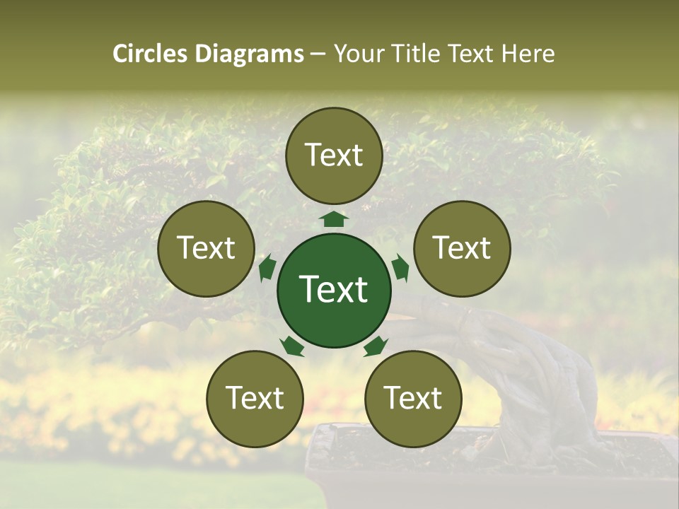 Botany Houseplant Garden PowerPoint Template