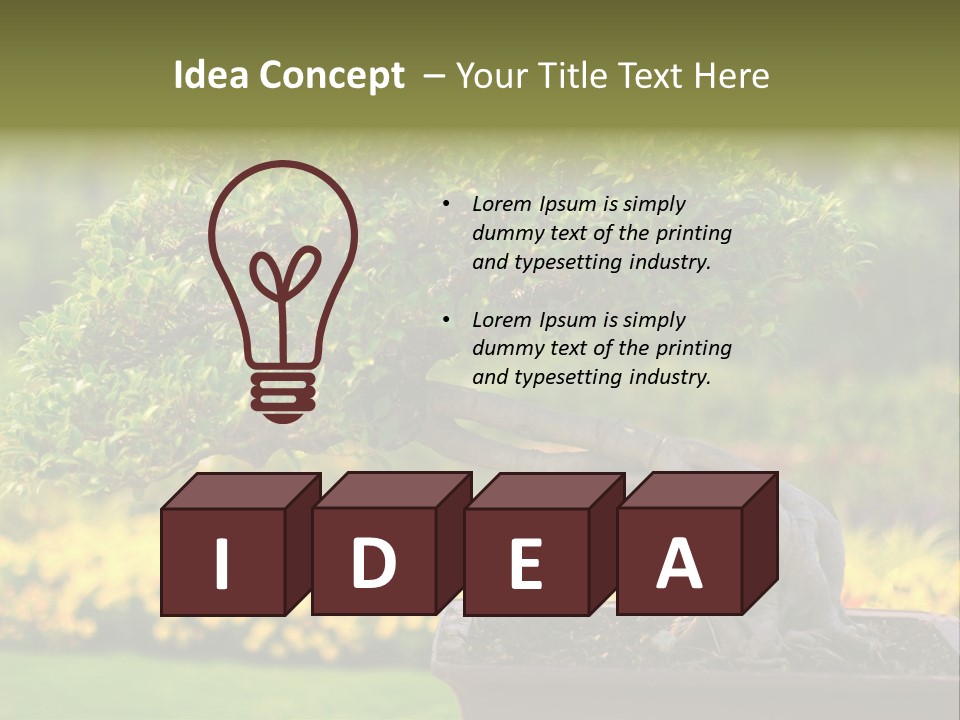 Botany Houseplant Garden PowerPoint Template