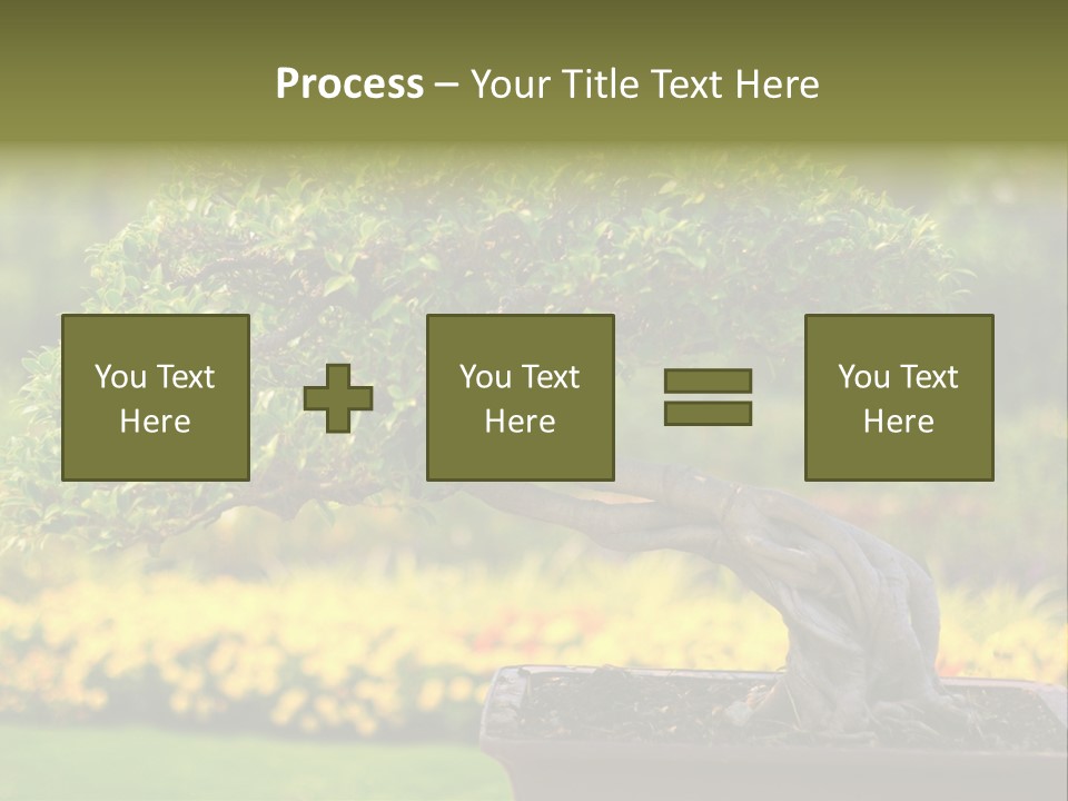 Botany Houseplant Garden PowerPoint Template