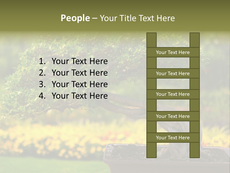 Botany Houseplant Garden PowerPoint Template