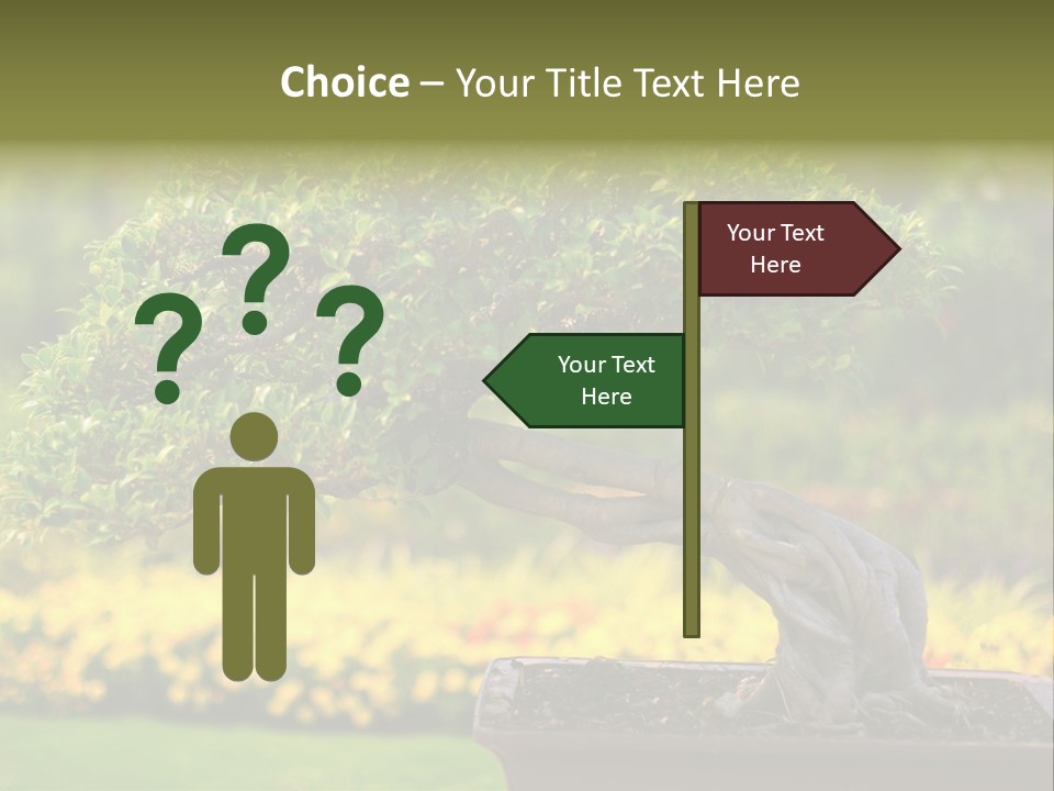 Botany Houseplant Garden PowerPoint Template