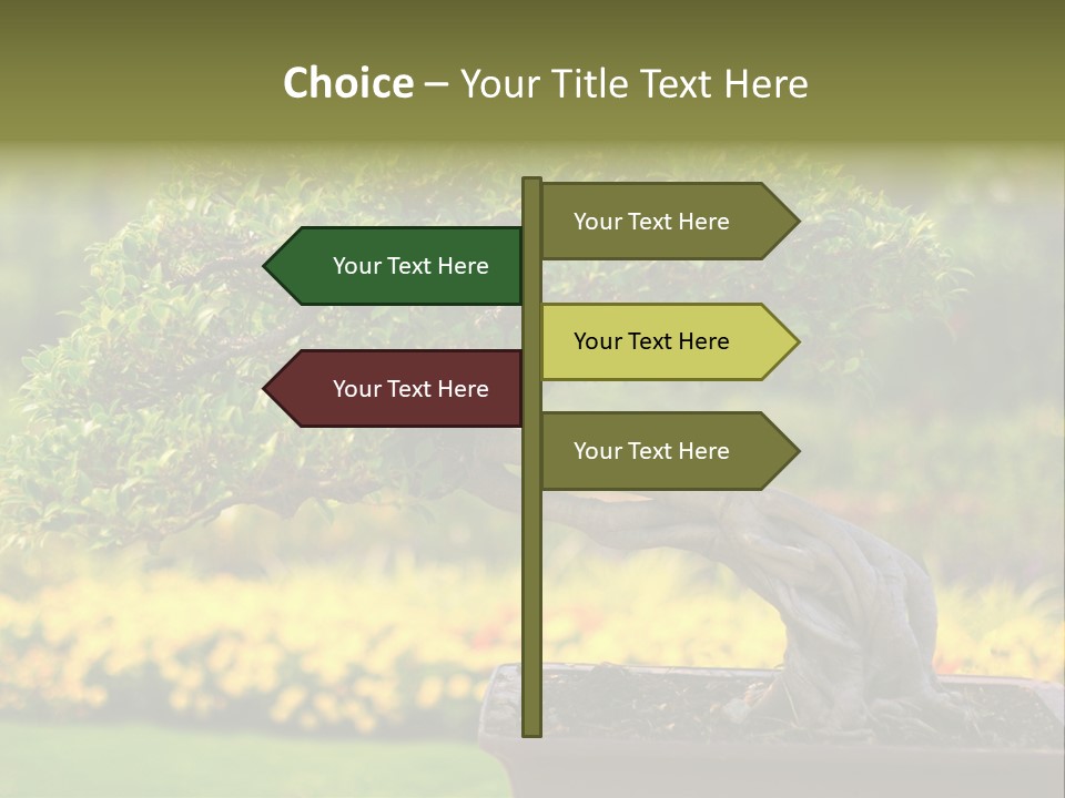 Botany Houseplant Garden PowerPoint Template