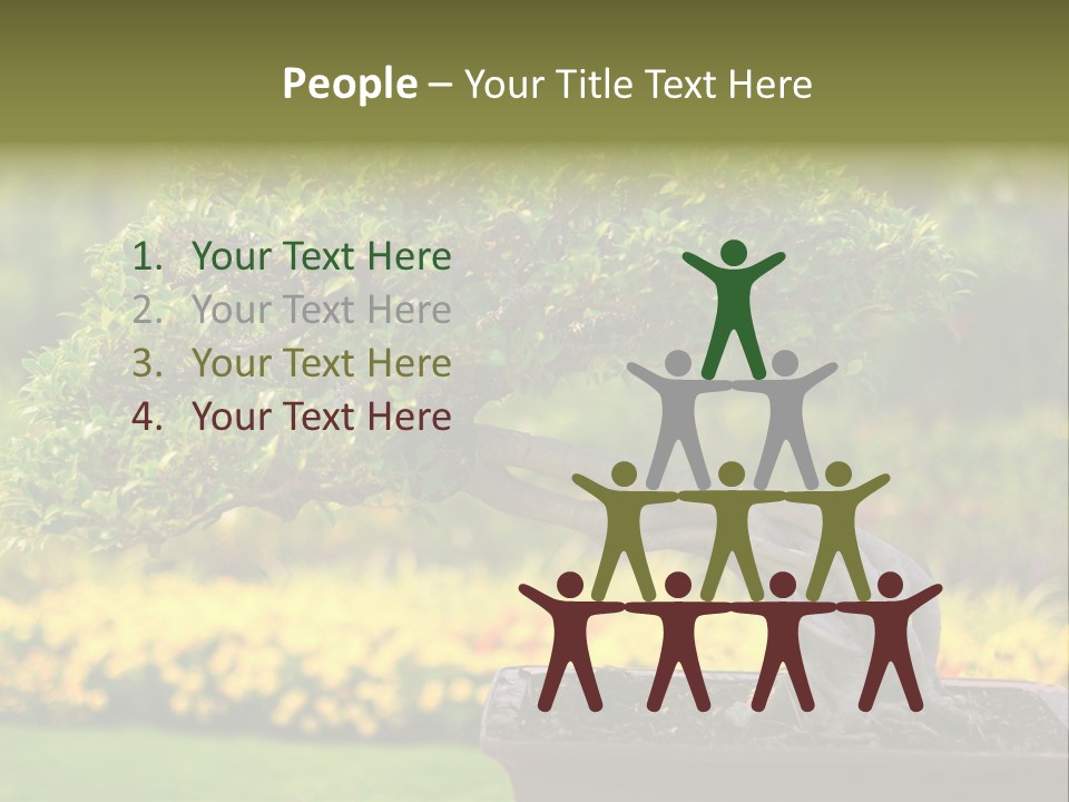 Botany Houseplant Garden PowerPoint Template