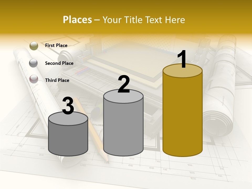 D Rendering Office Terrace PowerPoint Template