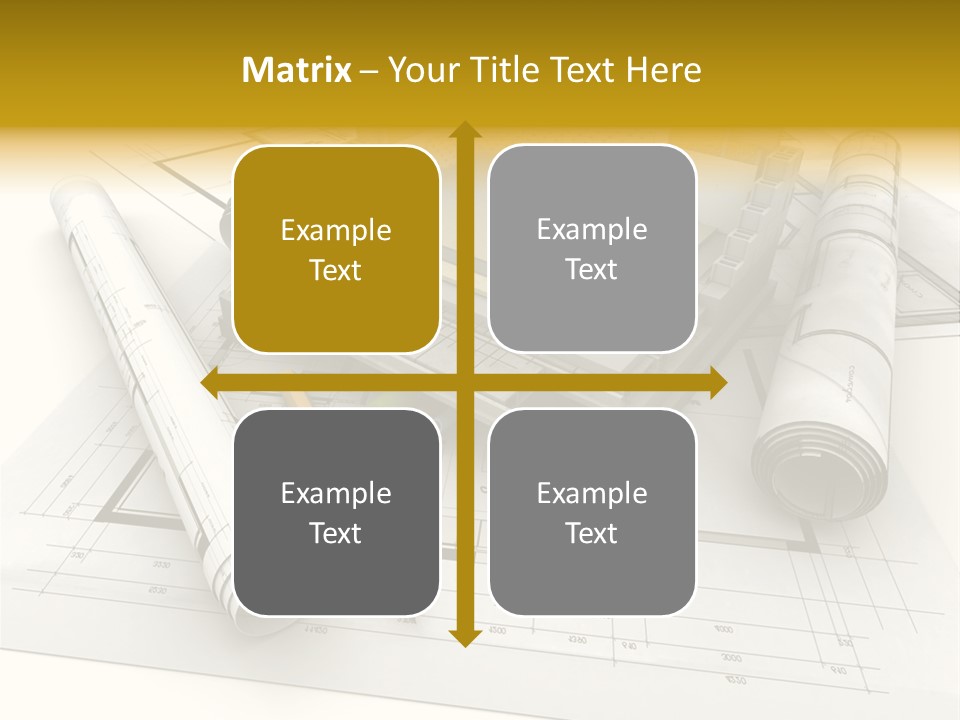 D Rendering Office Terrace PowerPoint Template