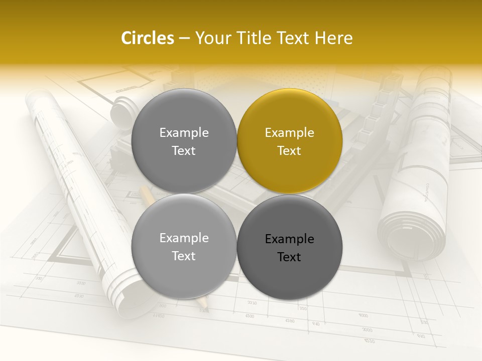 D Rendering Office Terrace PowerPoint Template