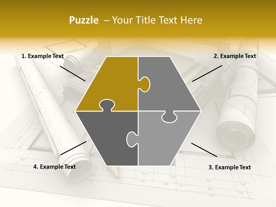 D Rendering Office Terrace PowerPoint Template