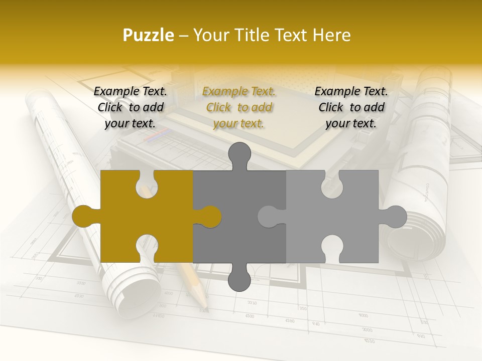D Rendering Office Terrace PowerPoint Template
