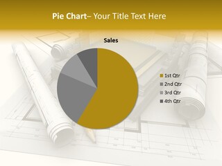 D Rendering Office Terrace PowerPoint Template