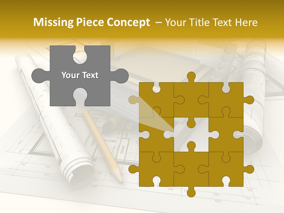 D Rendering Office Terrace PowerPoint Template